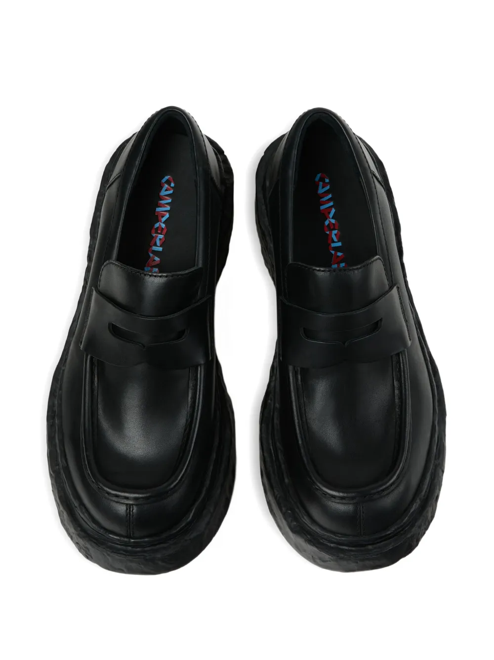 Camperlab Penny-strap Platform Loafers In Black