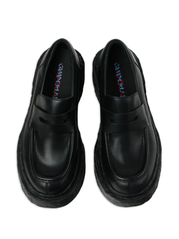 CAMPERLAB ローファー ブラック CamperLab プラットフォーム ペニーローファー | FARFETCH JP