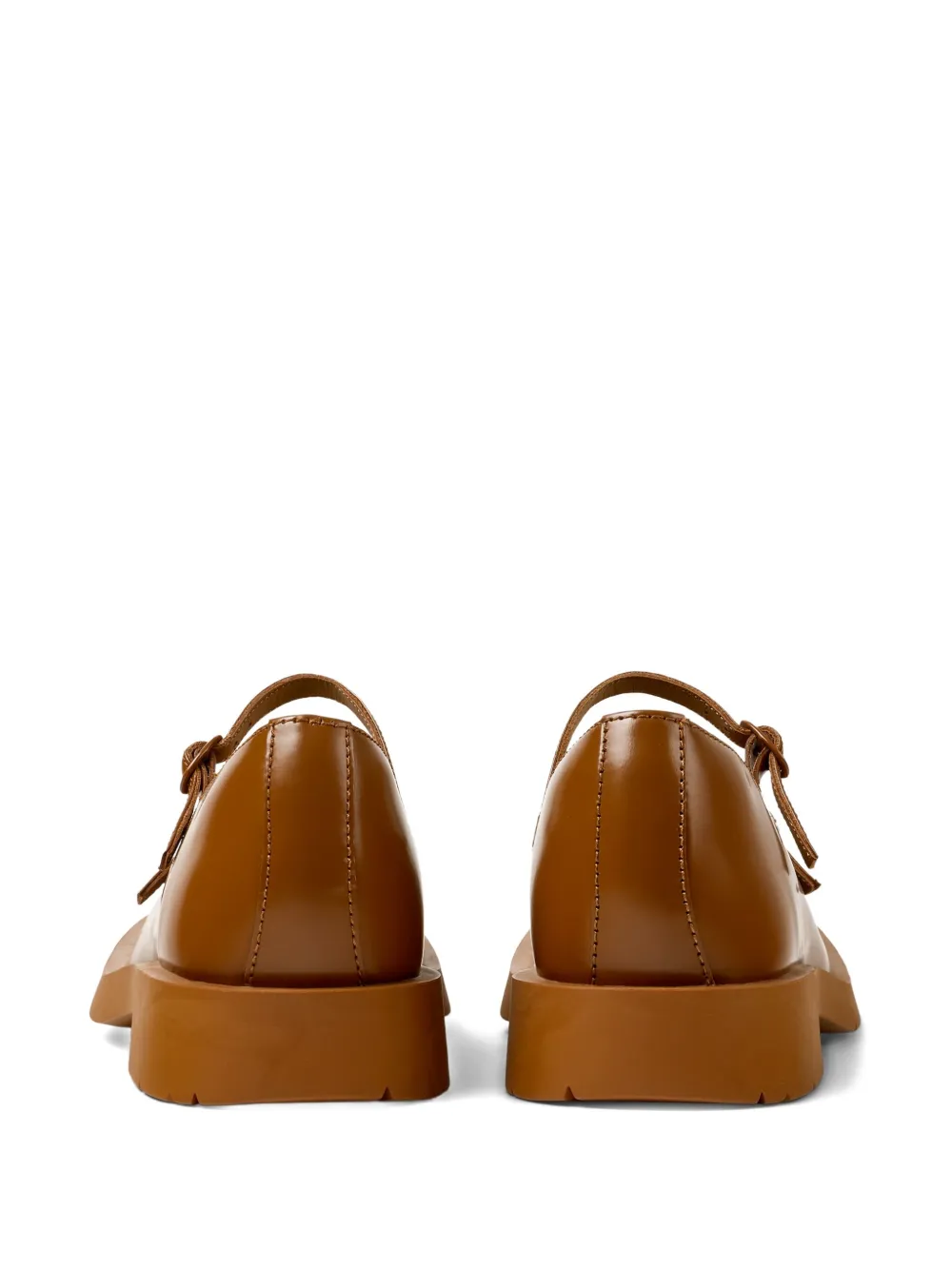 CamperLab 1978 leren pumps met dubbele gesp 005 MEDIUM BROWN 1