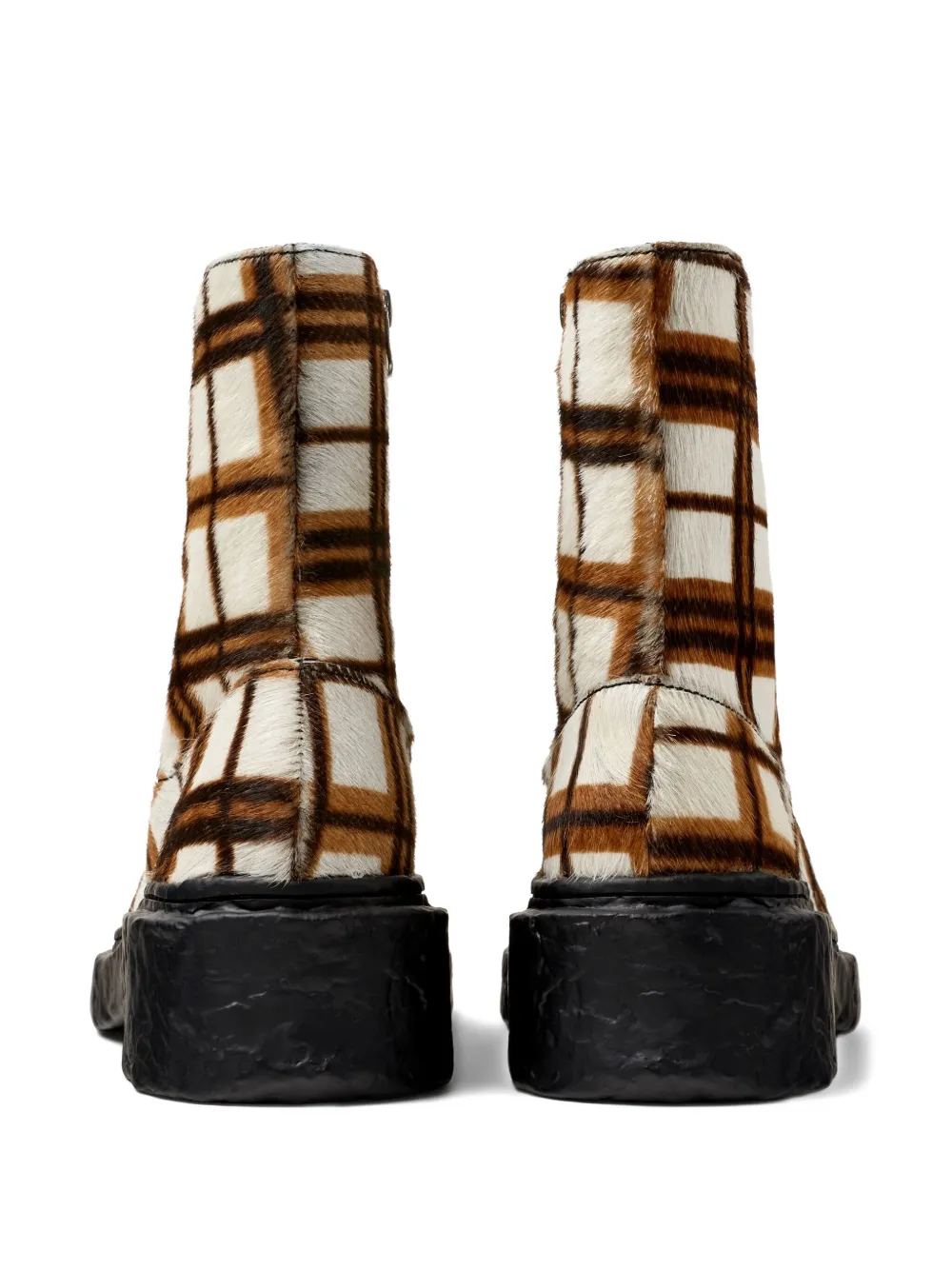 CamperLab Vamonos checked zip boots White