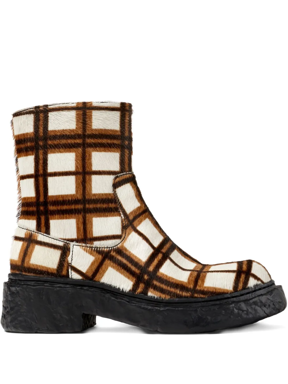 CamperLab Vamonos checked zip boots White