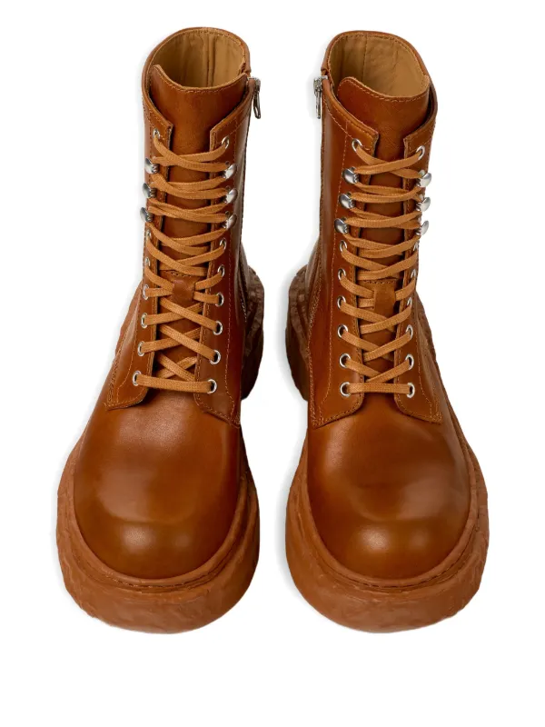 CamperLab Vamonos lace-up Chunky Sole Combat Boots | Brown | FARFETCH
