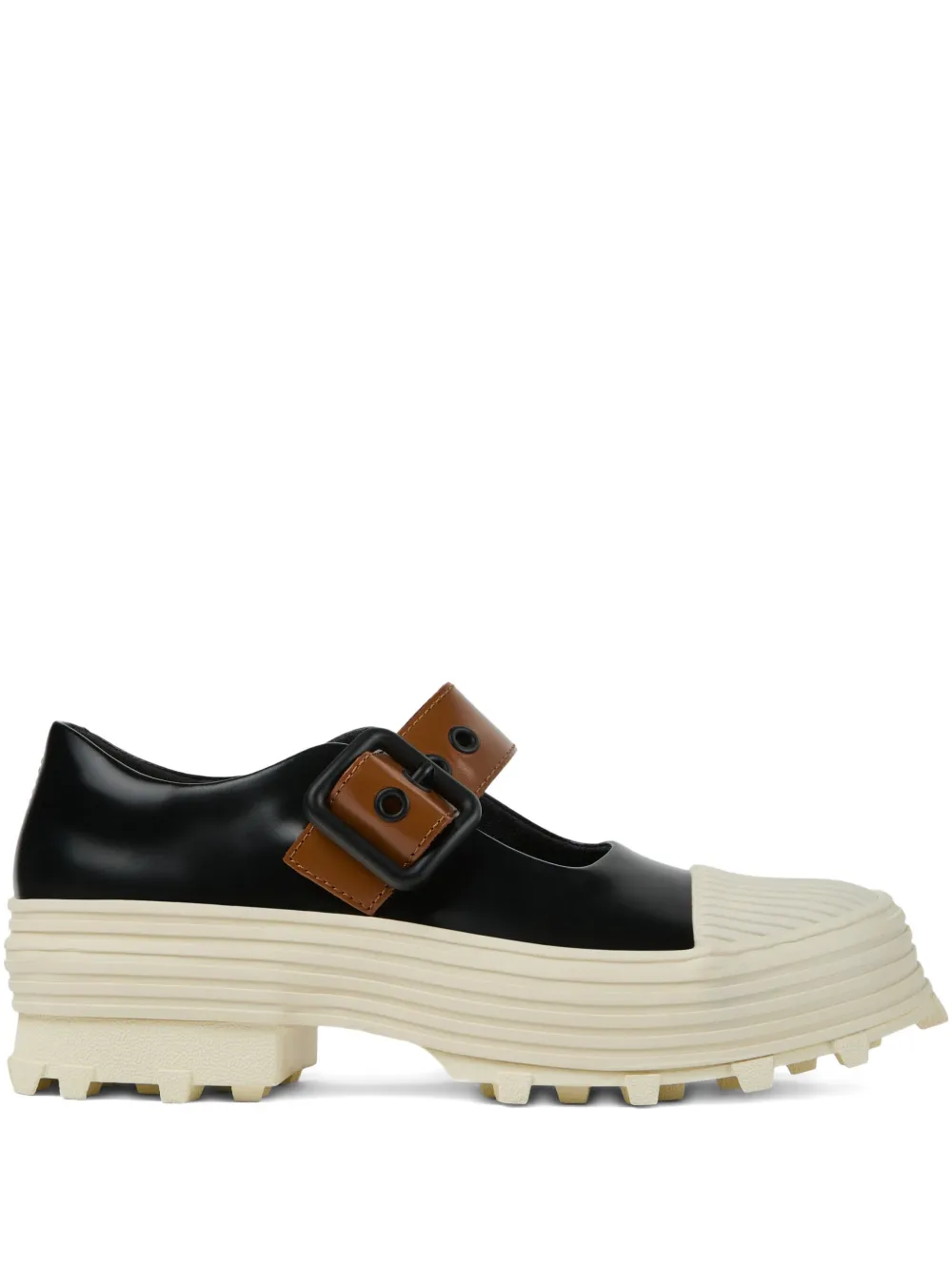 CamperLab Traktori buckle-strap platform loafers Black