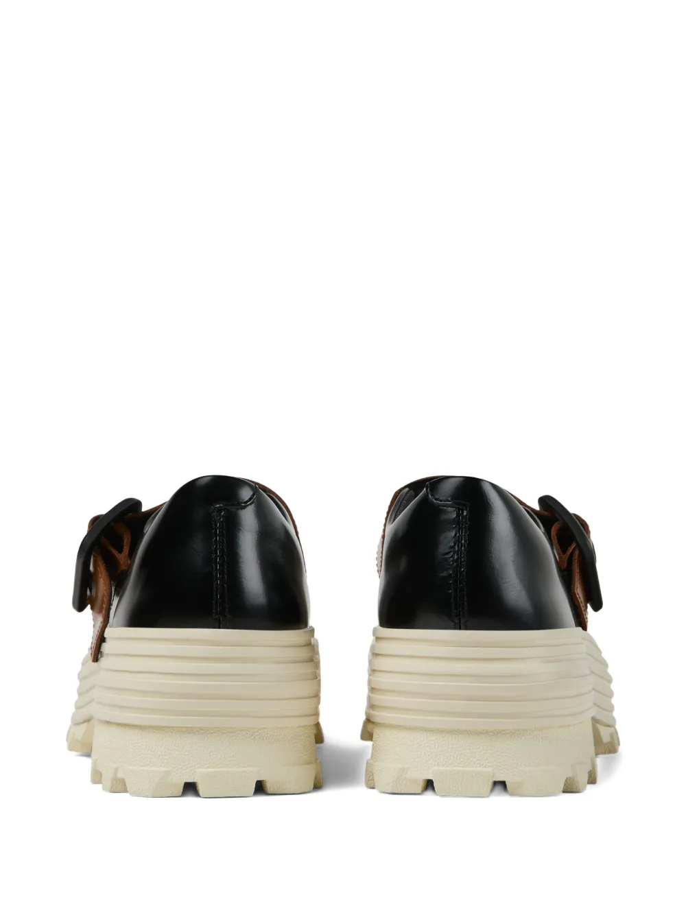 Camperlab Traktori Buckle-strap Platform Loafers In Black
