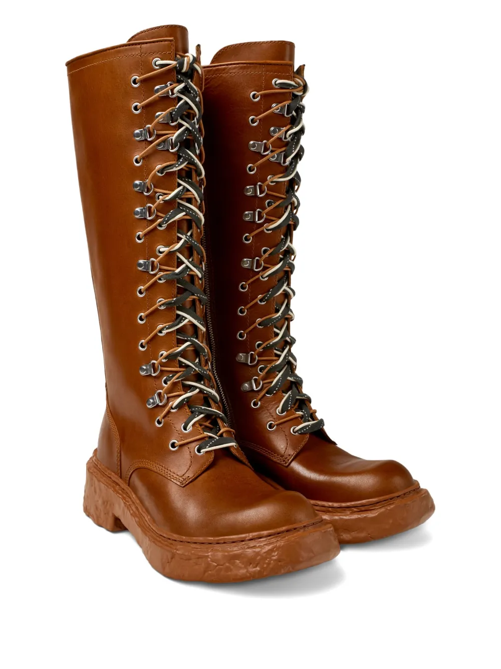 Camperlab Vamonos Lace-up Leather Boots In Brown