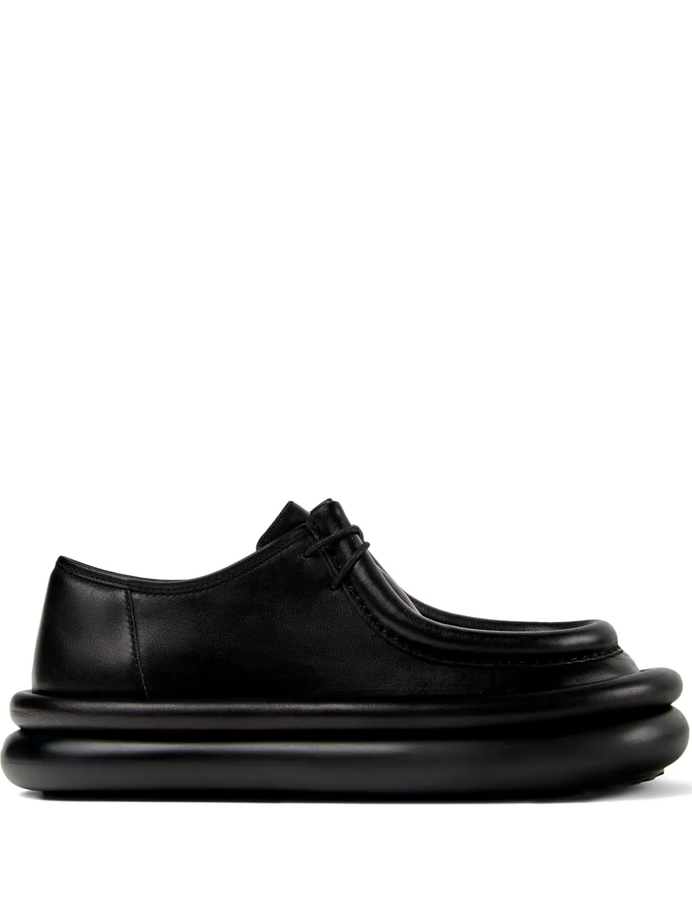 CamperLab Aqua leather platform shoes Black