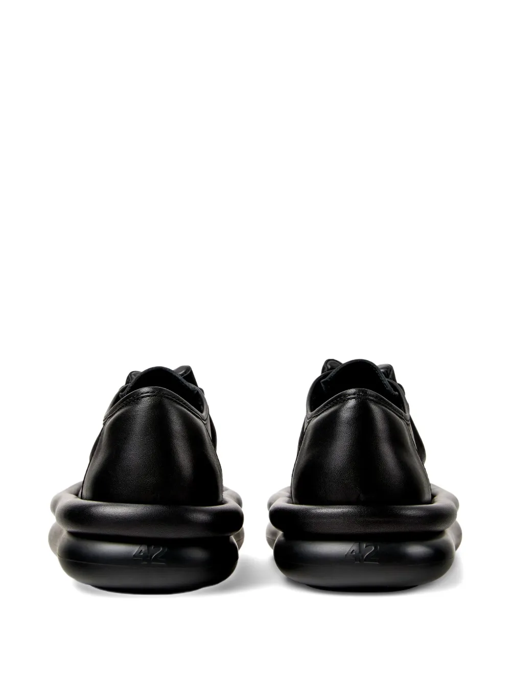 CamperLab Aqua leather platform shoes Black