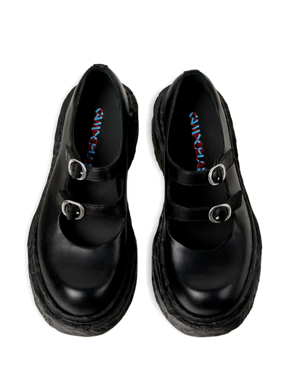 CamperLab Vamonos buckle-strap platform loafers Black