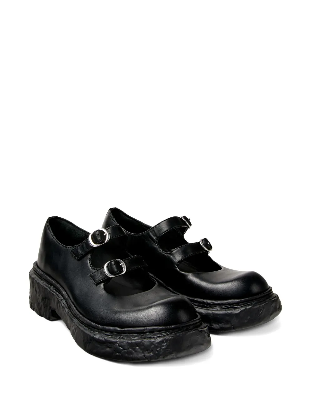 CamperLab Vamonos buckle-strap platform loafers Black