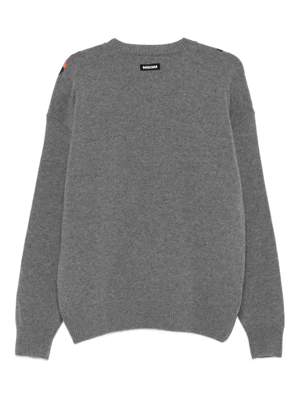 MSGM Trui met ronde hals en konijnenprint - Grijs