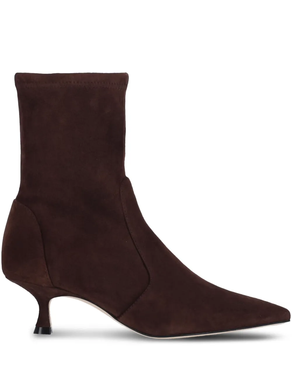 Stuart Weitzman 50mm pointed-toe boots Brown