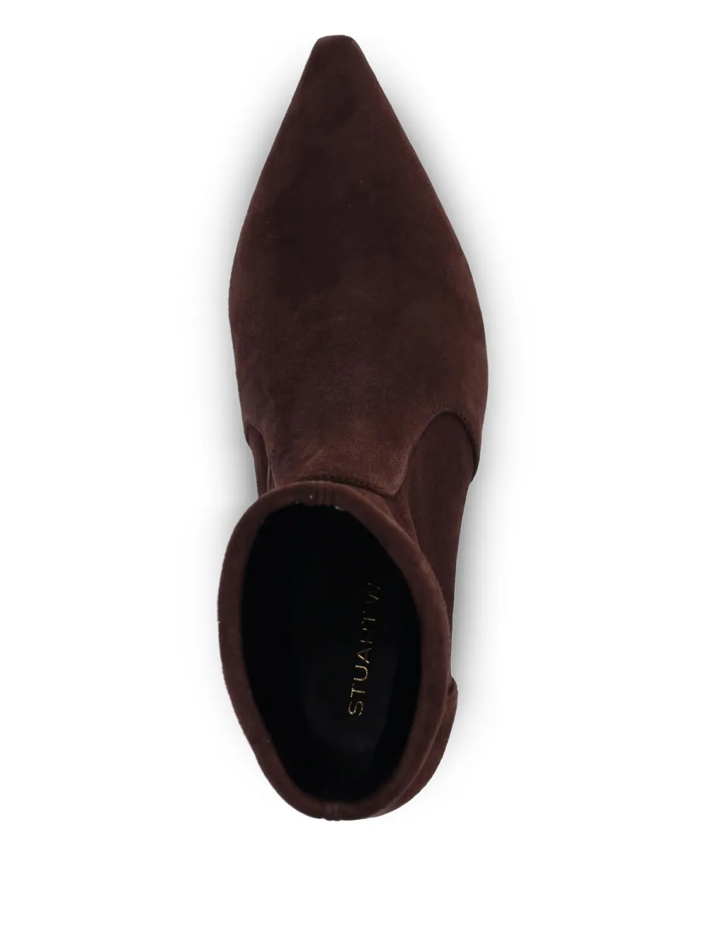Stuart Weitzman 50mm pointed-toe boots Brown