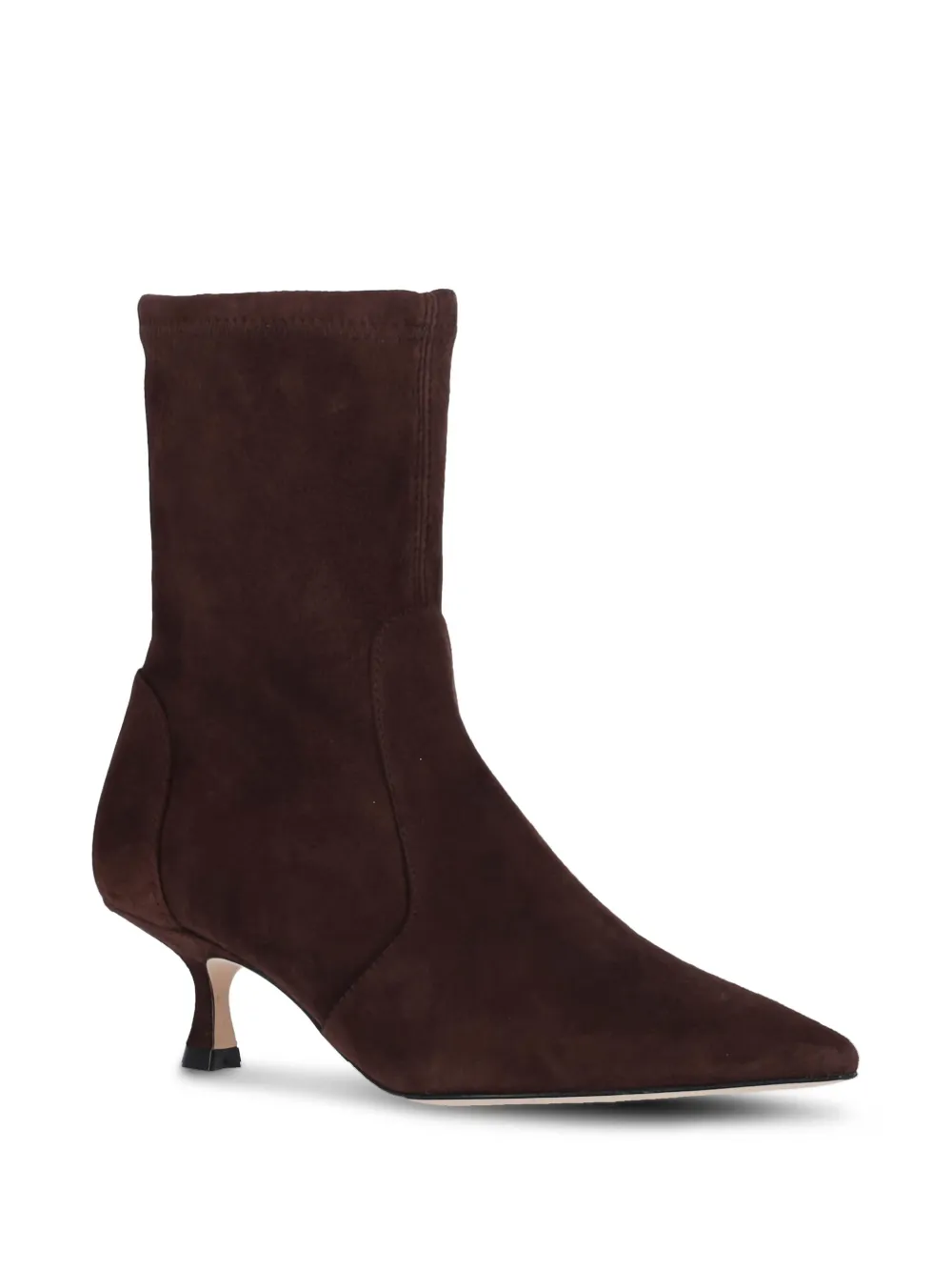 Stuart Weitzman 50mm pointed-toe boots Brown