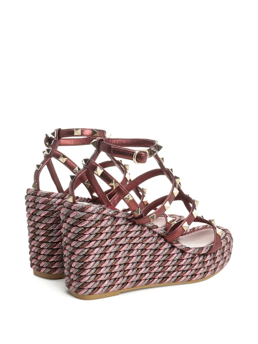 Valentino Garavani 95mm studded wedge sandals Brown
