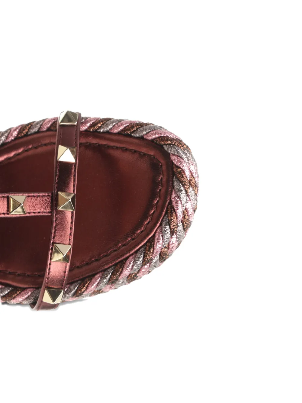 Valentino Garavani 95mm studded wedge sandals Brown