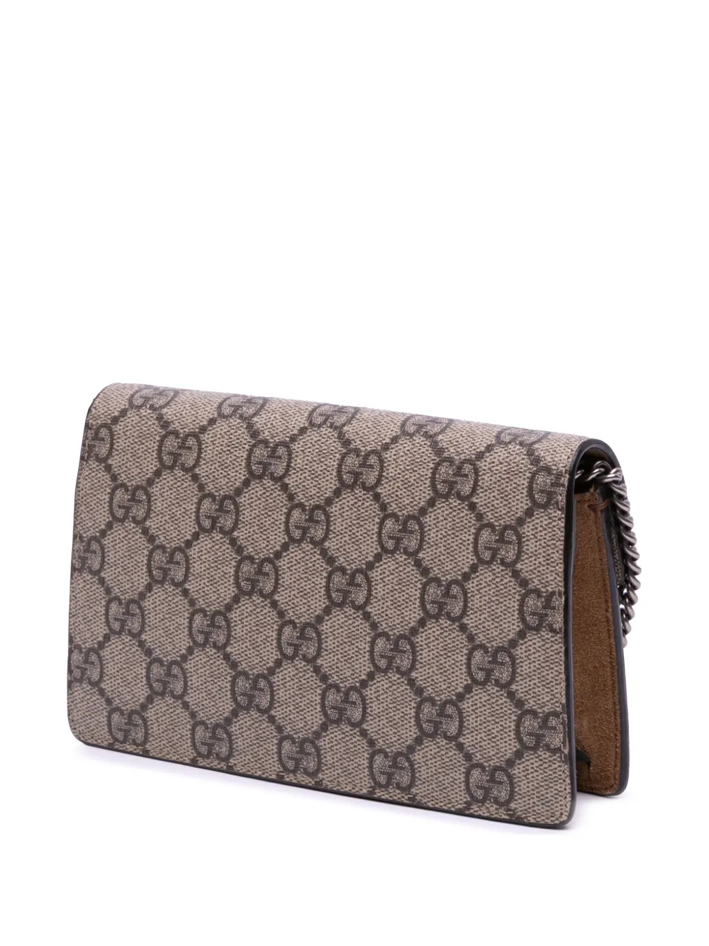 Pre-owned Gucci 2016-2025 Super Mini Gg Supreme Dionysus Crossbody Bag In Brown