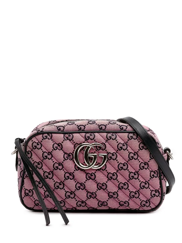 Gucci Pre-Owned 2016-2025 Small GG Marmont Matelasse Canvas Crossbody Bag  Pink FARFETCH