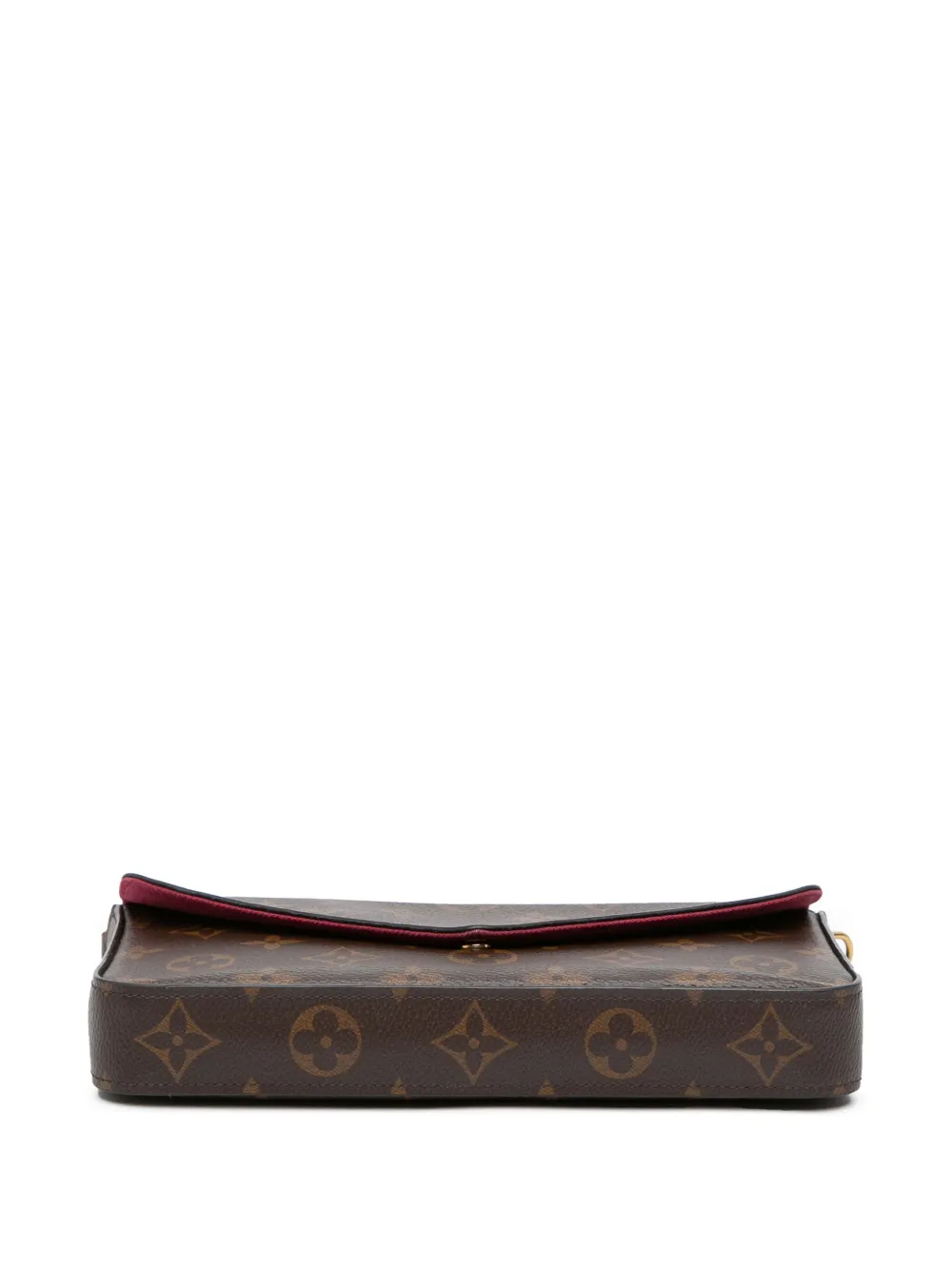 Pre-owned Louis Vuitton 2020 Monogram Pochette Felicie Crossbody Bag In Brown