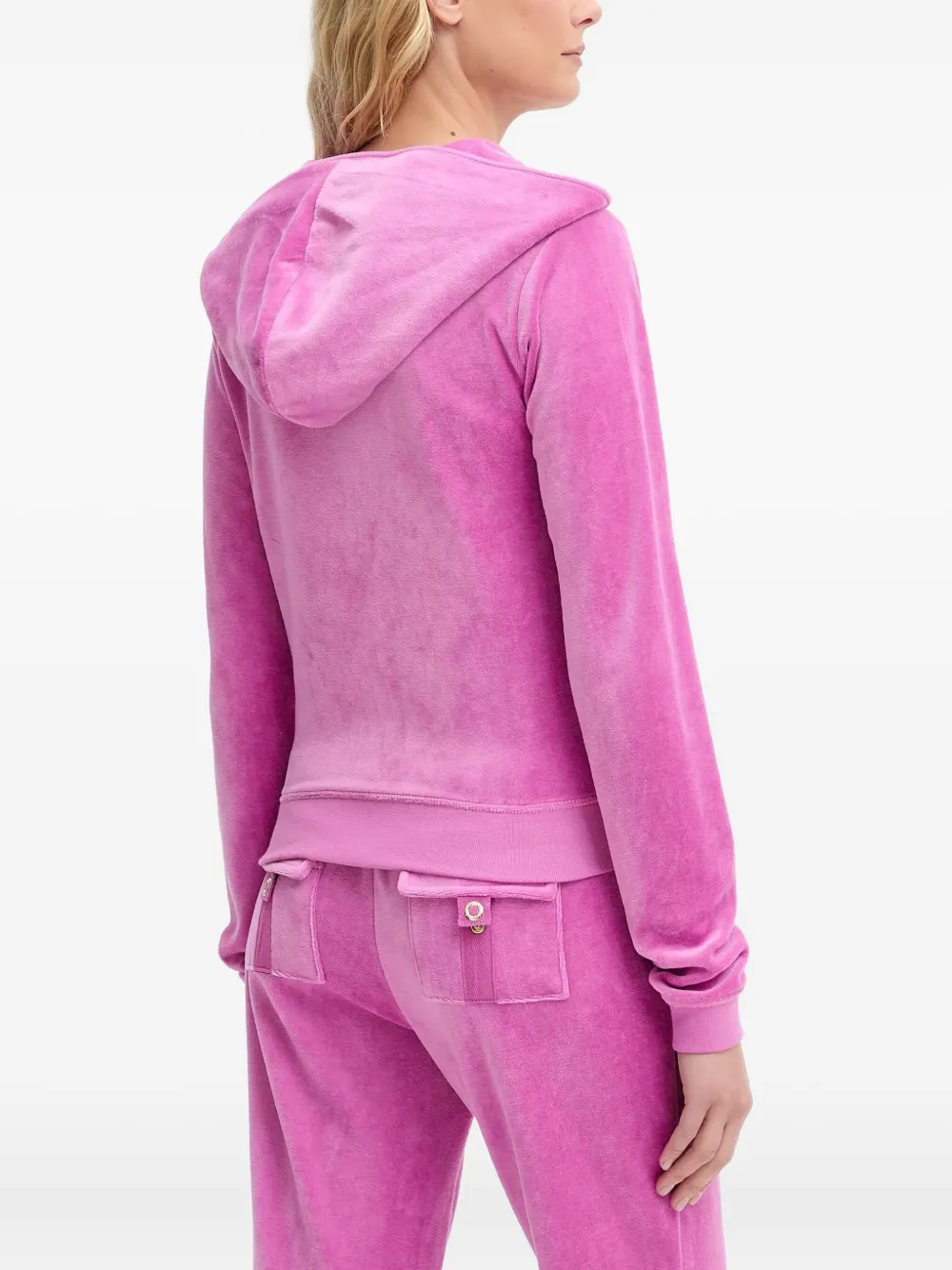 Juicy Couture Hoodie met geborduurd logo Roze
