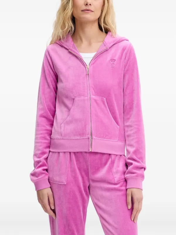 Juicy Couture Sudadera Con Capucha y Logo Bordado Rosa FARFETCH ES
