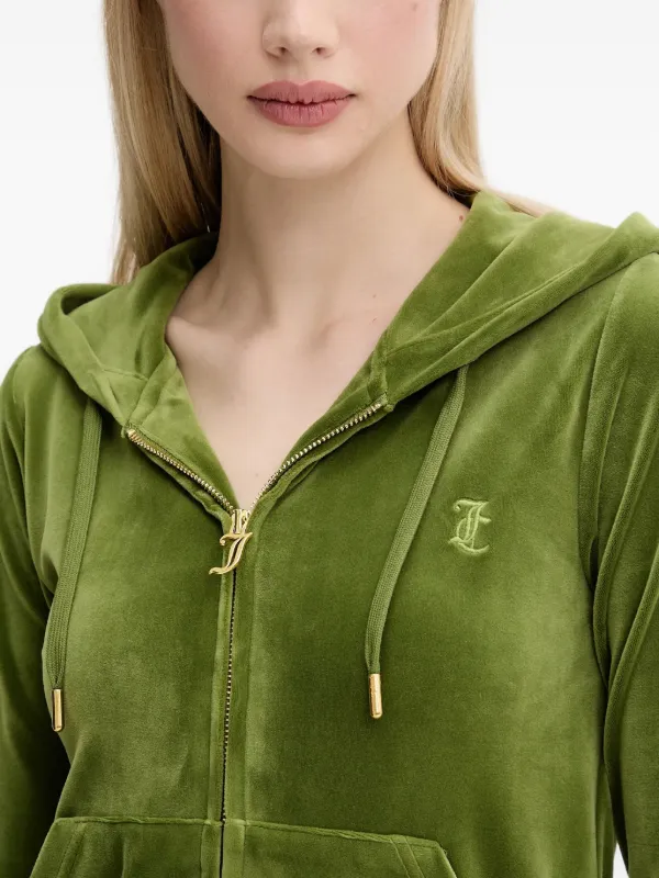 Juicy Couture ジップアップ ベロアパーカー | グリーン | FARFETCH JP