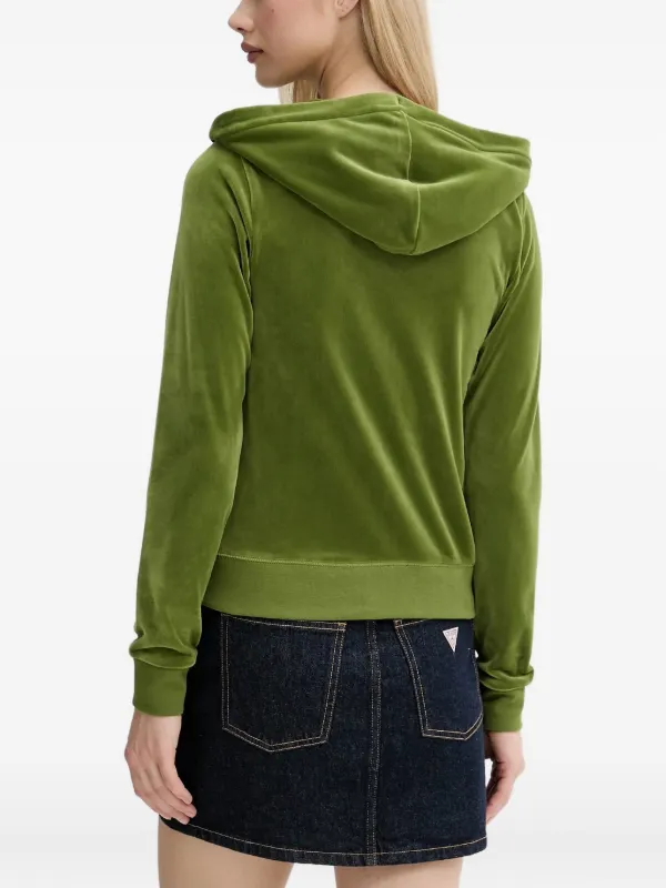 00s juicy couture ベルベット ジップアップ パーカー Juicy Couture ジップアップ ベロアパーカー | グリーン | FARFETCH JP