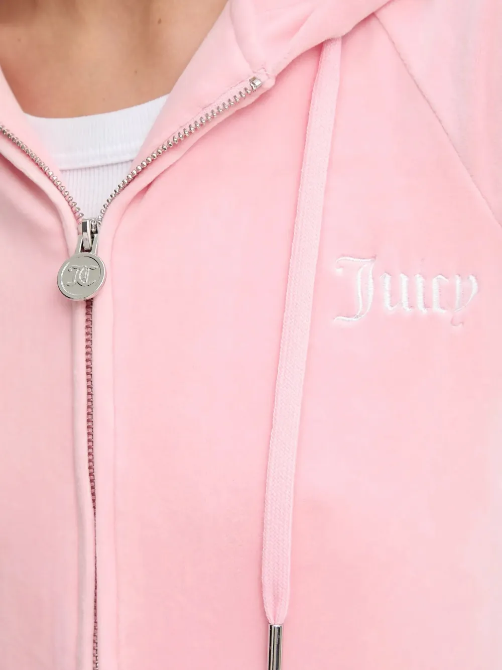 Juicy Couture Hoodie met rits Roze