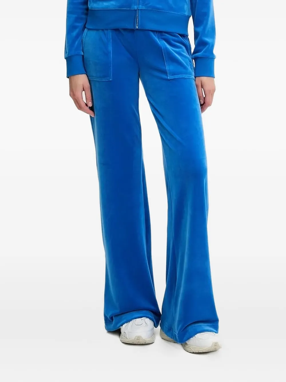 Juicy Couture flap-pocket velour trousers | Blue | Image 1