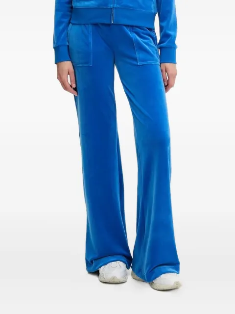 Juicy Couture flap-pocket velour trousers