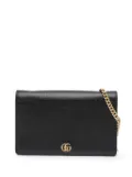 Gucci Pre-Owned 2016-2025 GG Marmont Leather Wallet On Chain crossbody bag - Black