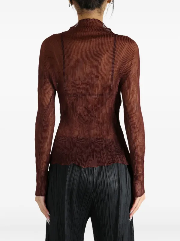 ISSEY MIYAKE◇プリーツハイネックトップス 極美品 ISSEY MIYAKE