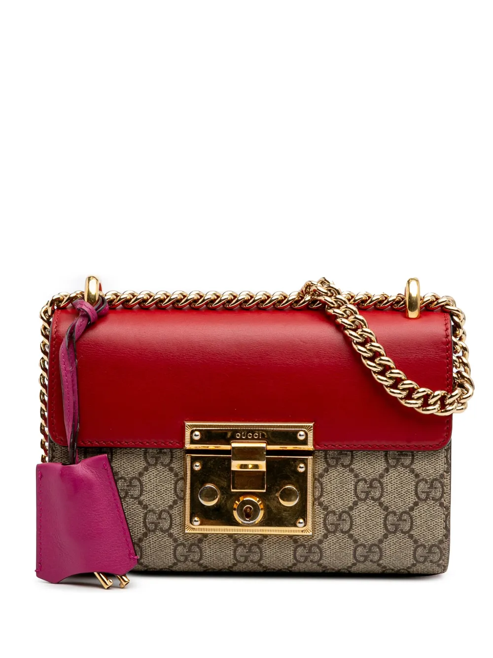 Gucci Pre-Owned 2016-2025 Small GG Supreme Padlock crossbody bag - Gucci Pre-Owned 2016-2025 Small GG Supreme Padlock crossbody bag -