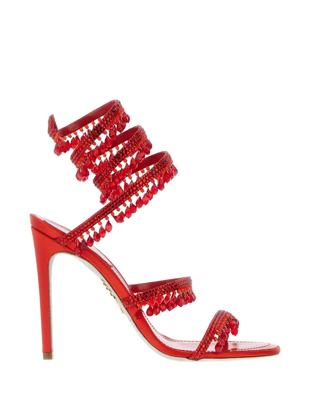 René Caovilla 105mm crystal-embellished sandals Red
