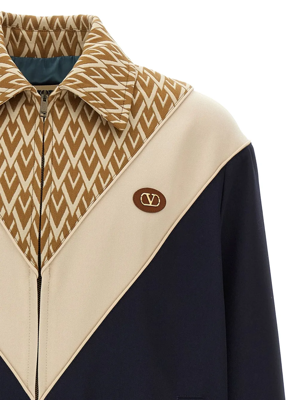 Valentino Garavani Wollen sportjack met print Blauw