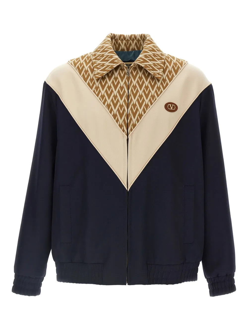 Valentino Garavani Wollen sportjack met print Blauw