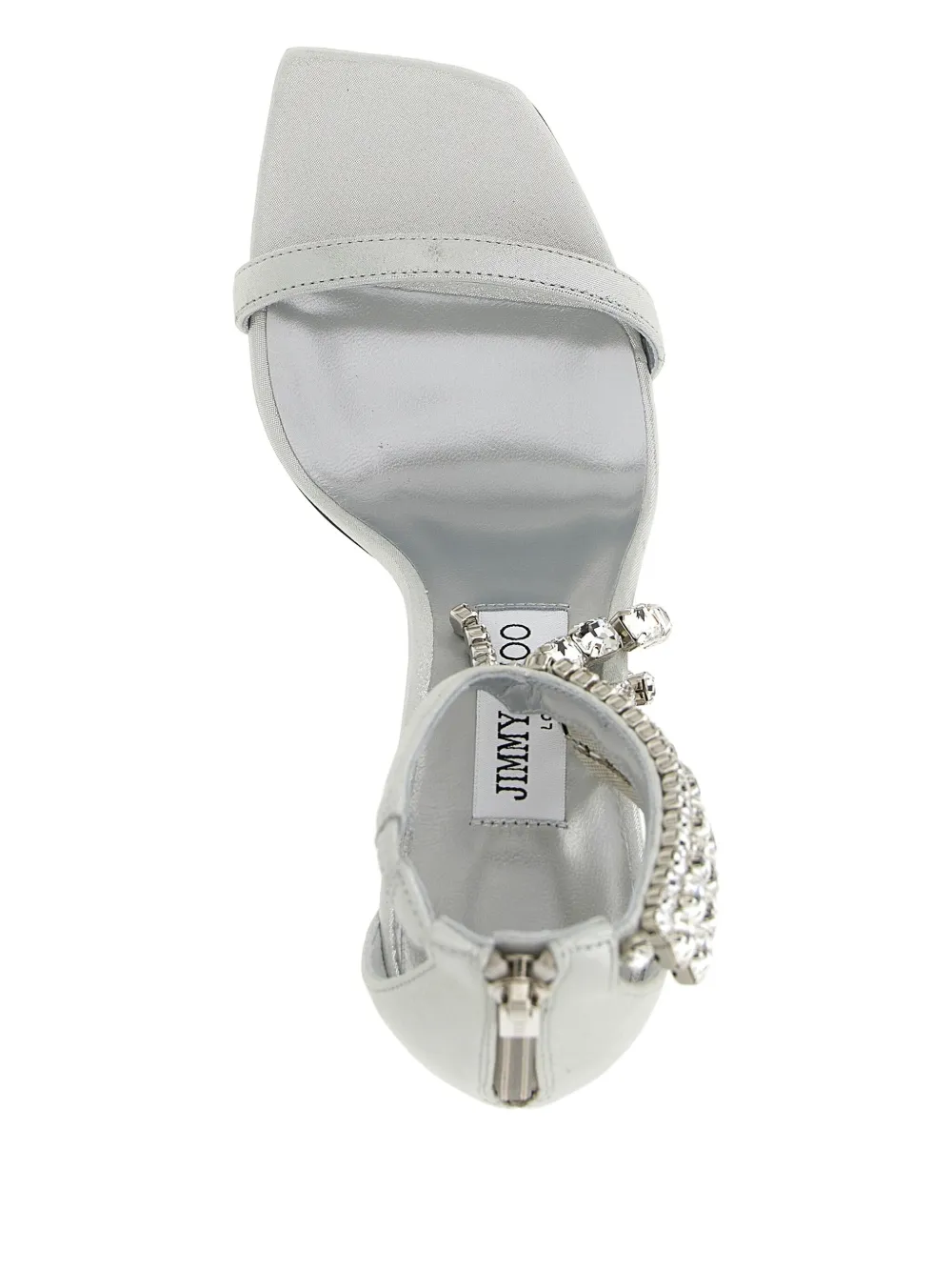 Jimmy Choo 100mm Verity embellished heeled sandals Silver