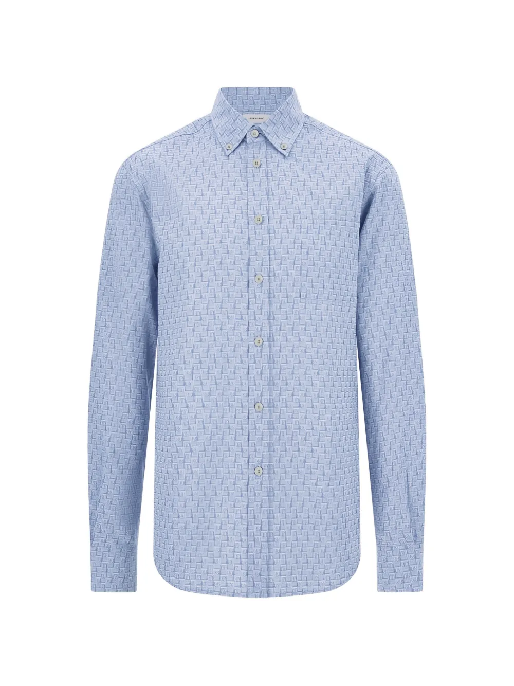 Ferragamo Gancini overhemd met jacquard Blauw