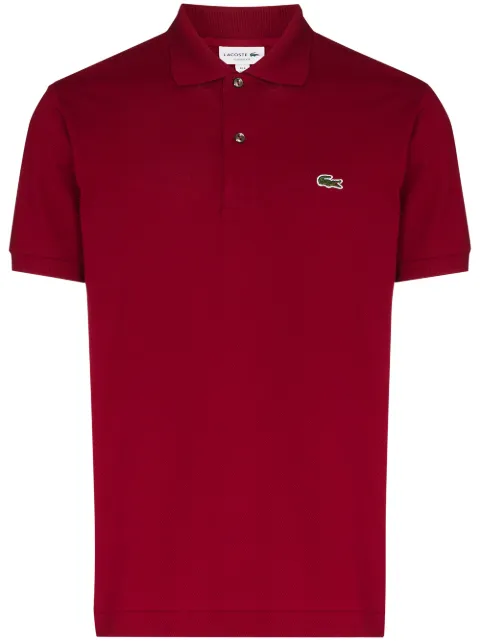 Lacoste logo-patch piqué polo shirt
