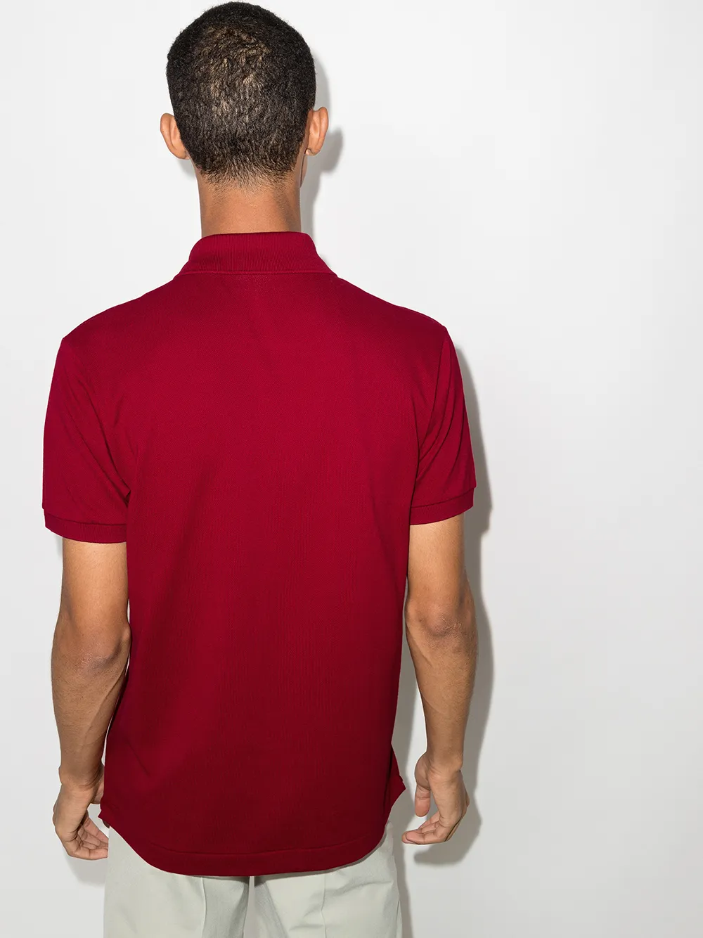 Lacoste Poloshirt met geborduurd logo Rood