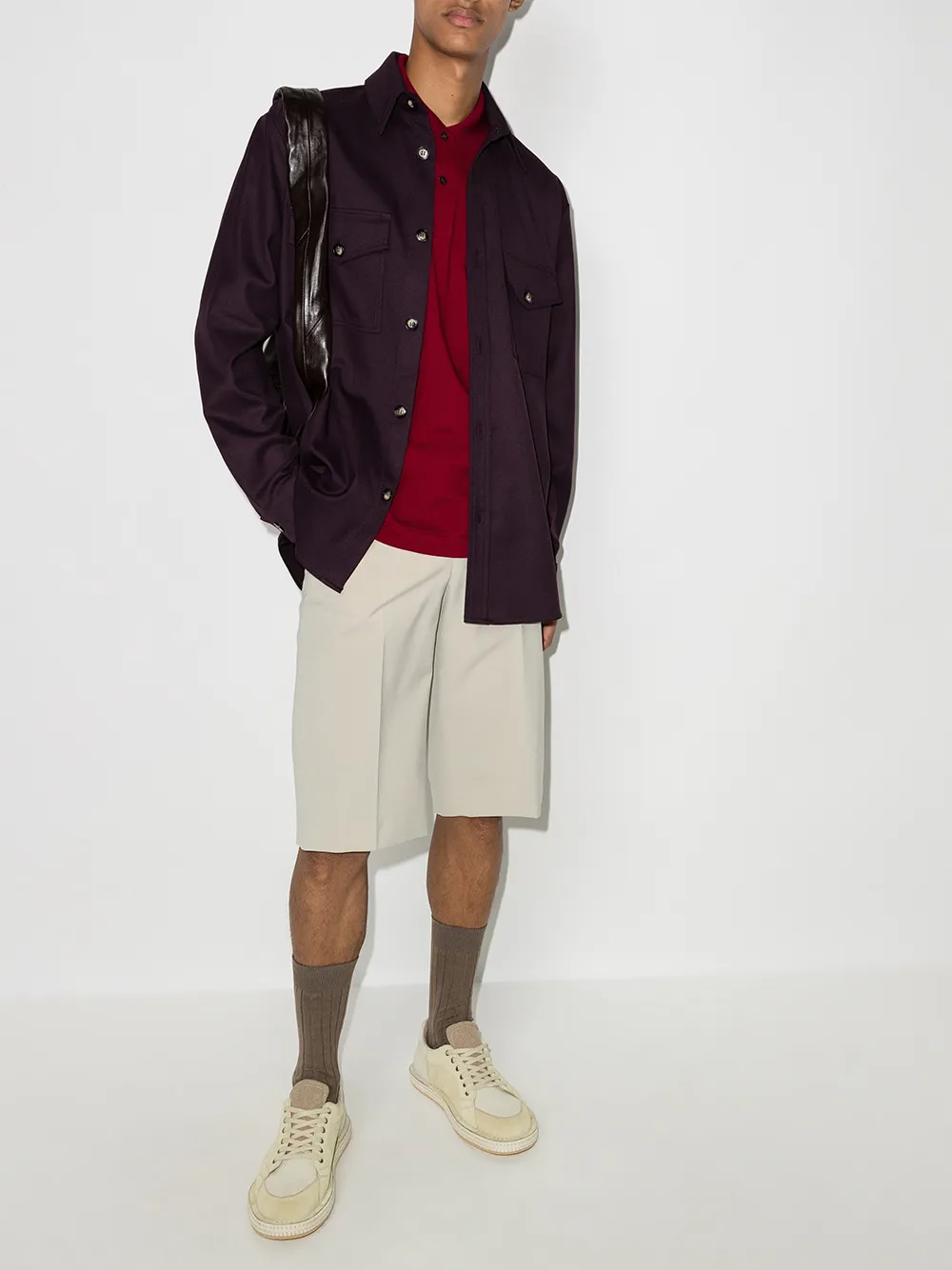 Lacoste Poloshirt met geborduurd logo Rood