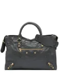 Balenciaga Pre-Owned 2015 Lambskin Motocross City Giant 12 satchel - Grey