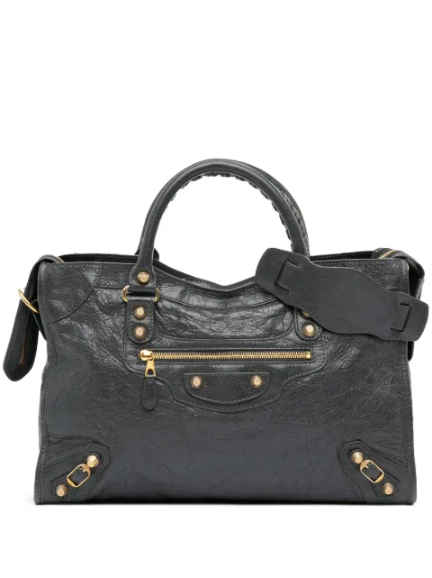 Balenciaga Pre-Owned 2015 Lambskin Motocross City Giant 12 satchel