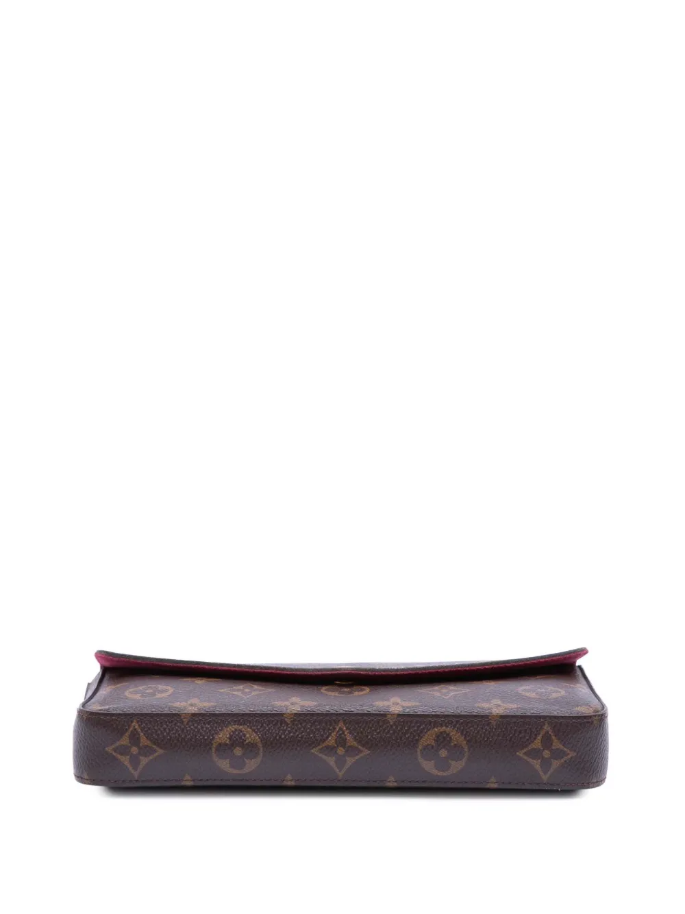 Pre-owned Louis Vuitton 2017 Monogram Pochette Felicie Crossbody Bag In Brown