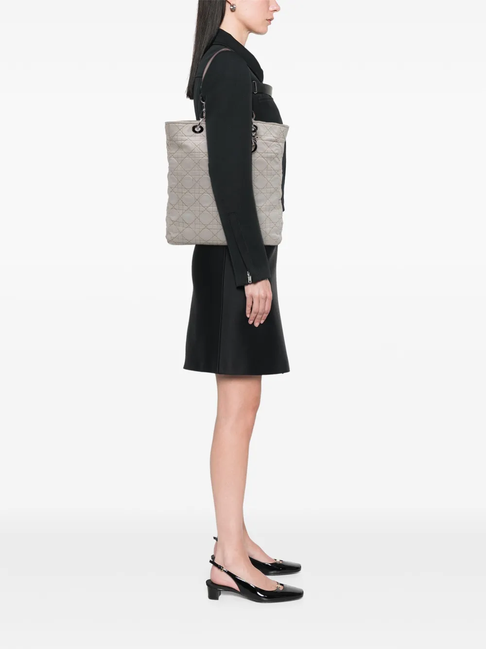 Christian Dior Pre-Owned 2008 Lambskin Cannage Lady Dior Soft Shopping tote bag | Pre-Owned | Image 2