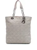 Christian Dior Pre-Owned 2008 Lambskin Cannage Lady Dior Soft Shopping tote bag - White