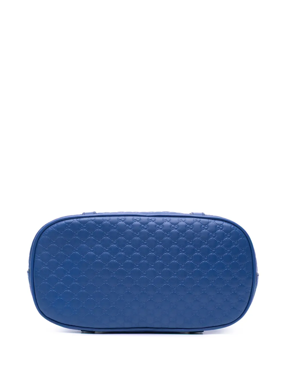 Pre-owned Gucci 2016-2025 Mini Microssima Dome Satchel In Blue