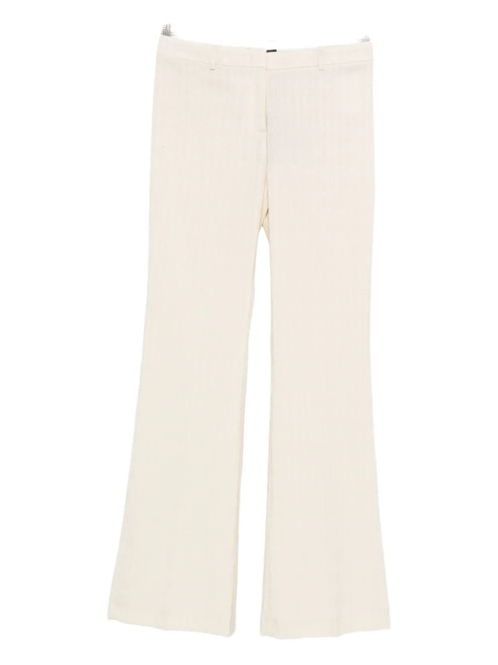 Etro Flared Wool Trousers In Neutral