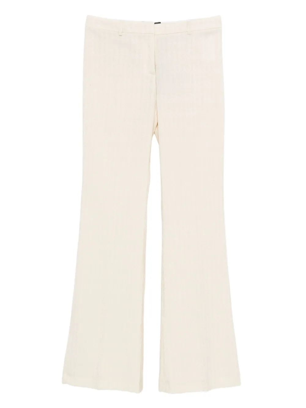 flared wool trousers