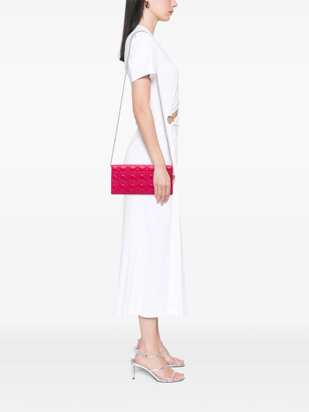 Christian Dior Pre-Owned 2013 Lambskin Cannage Lady Dior Wallet On Chain crossbody bag | Pre-Owned | Image 2