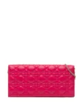 Christian Dior Pre-Owned 2013 Lambskin Cannage Lady Dior Wallet On Chain crossbody bag - Pink